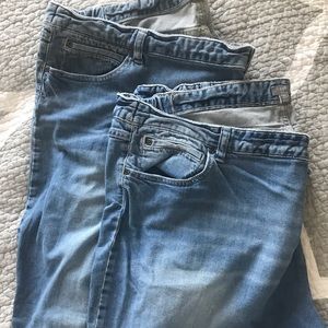 TWO PAIR Sz 26 slim leg j.Jill boyfriend jeans